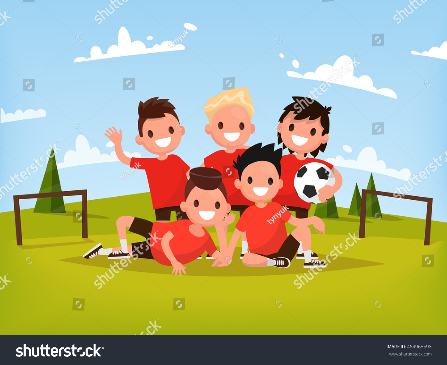 Графика вектор футбол дети