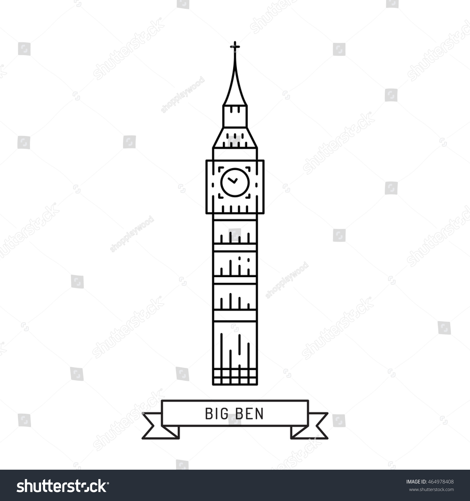 Башня Биг Бен рисунок