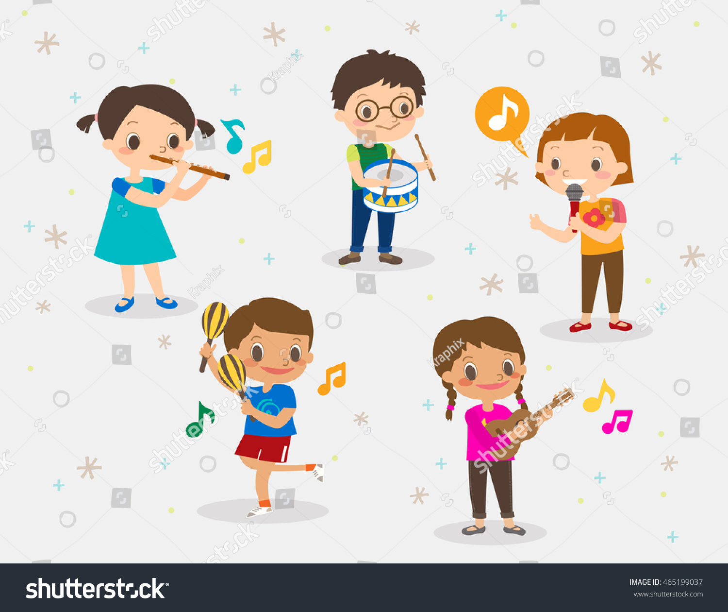 Vector Cartoon Illustration Kids Playing Different Stock Vector ...