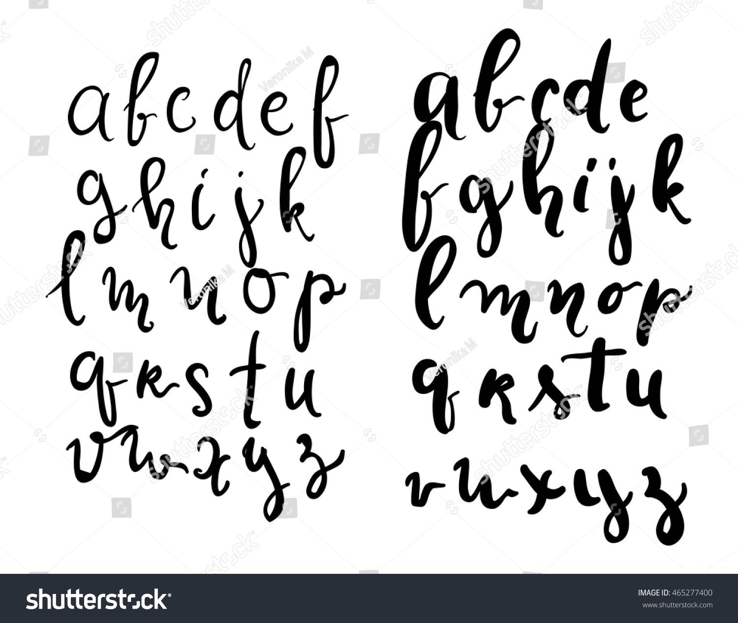 Hand Lettering Font Modern Hand Lettering Stock Vector (Royalty Free ...