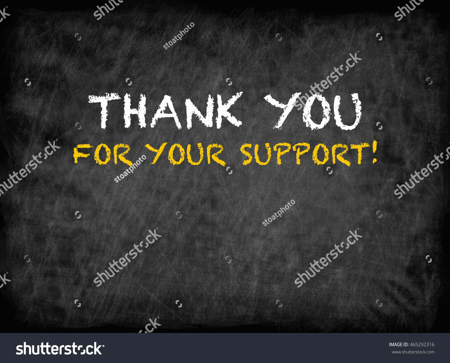 Thank You Your Support Text On Stock Illustration 465292316 | Shutterstock