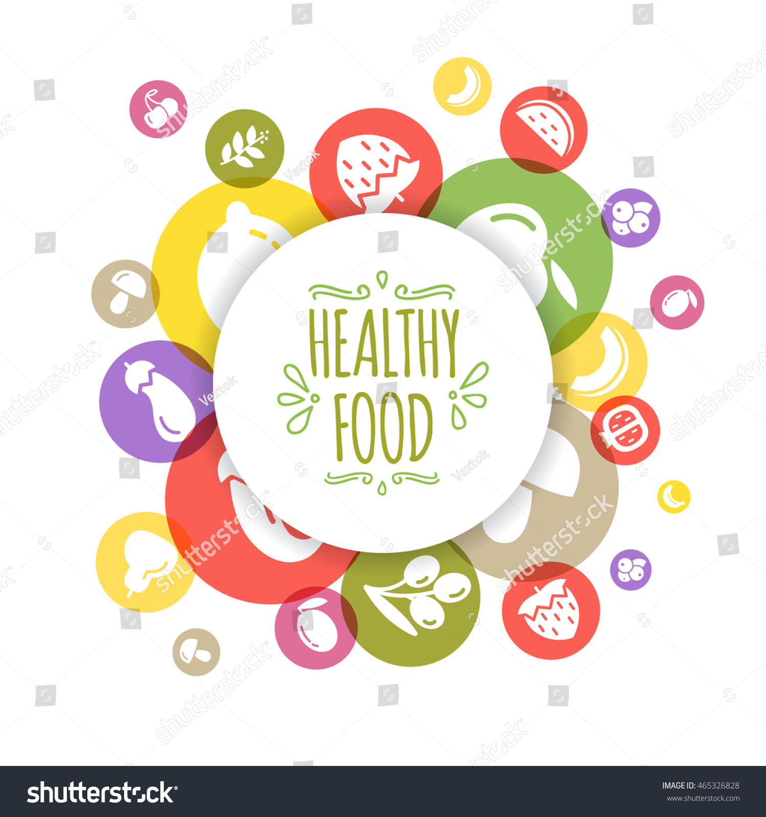 Healthy Food Background Representing Stock Vector (Royalty Free ...