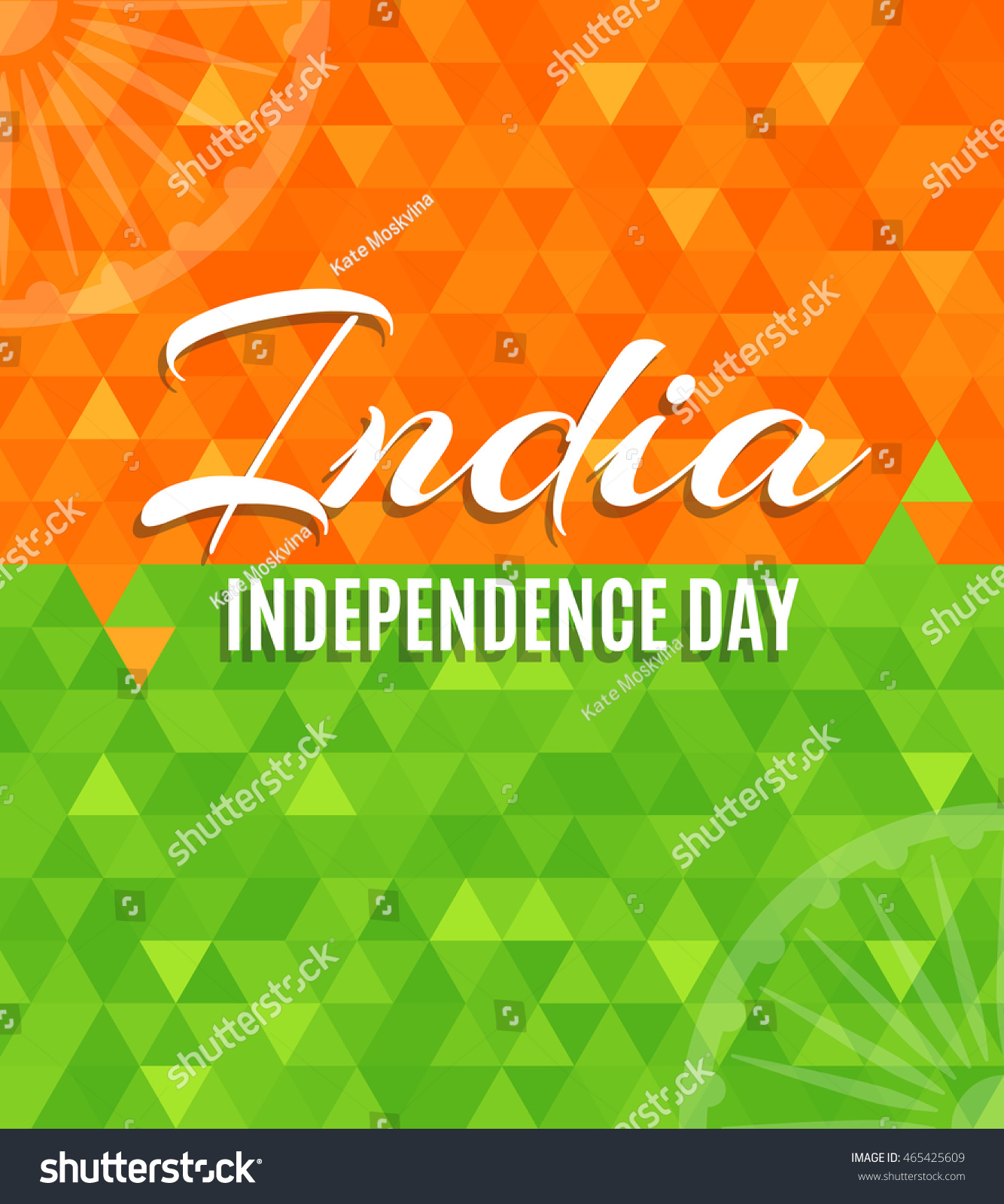 Indian Independence Day Poster Vector Illustration Stock Vector ...