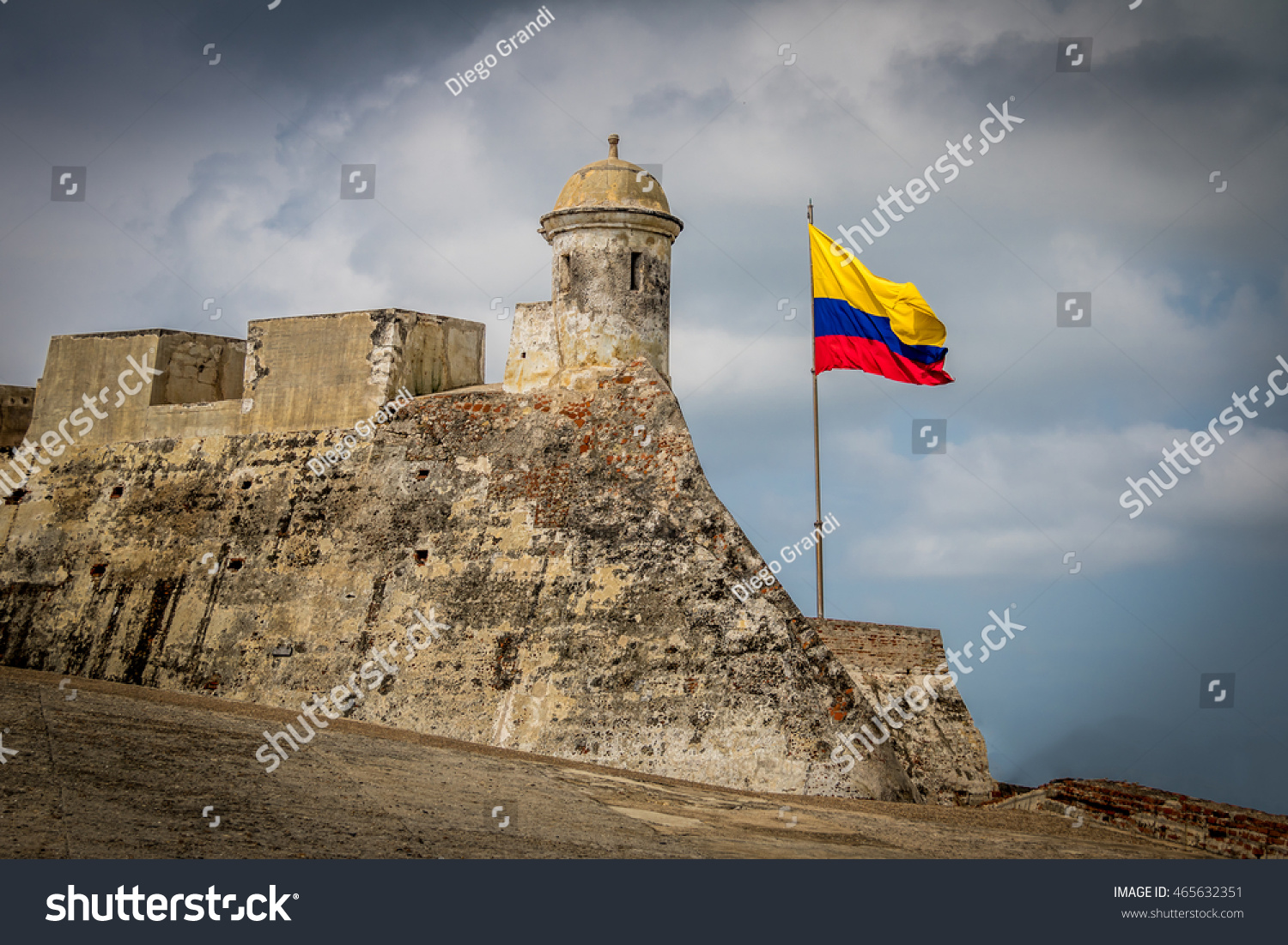 Castillo De San Felipe Colombian Flag Stock Photo 465632351 | Shutterstock