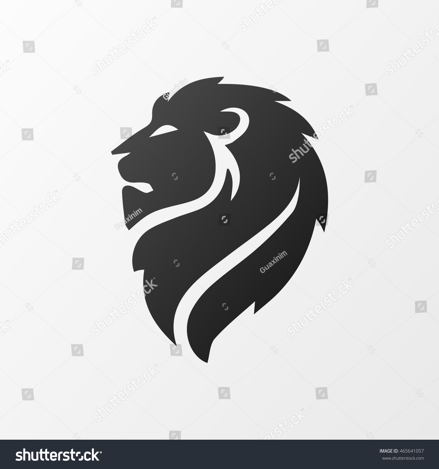 Силуэт головы Льва в профиль