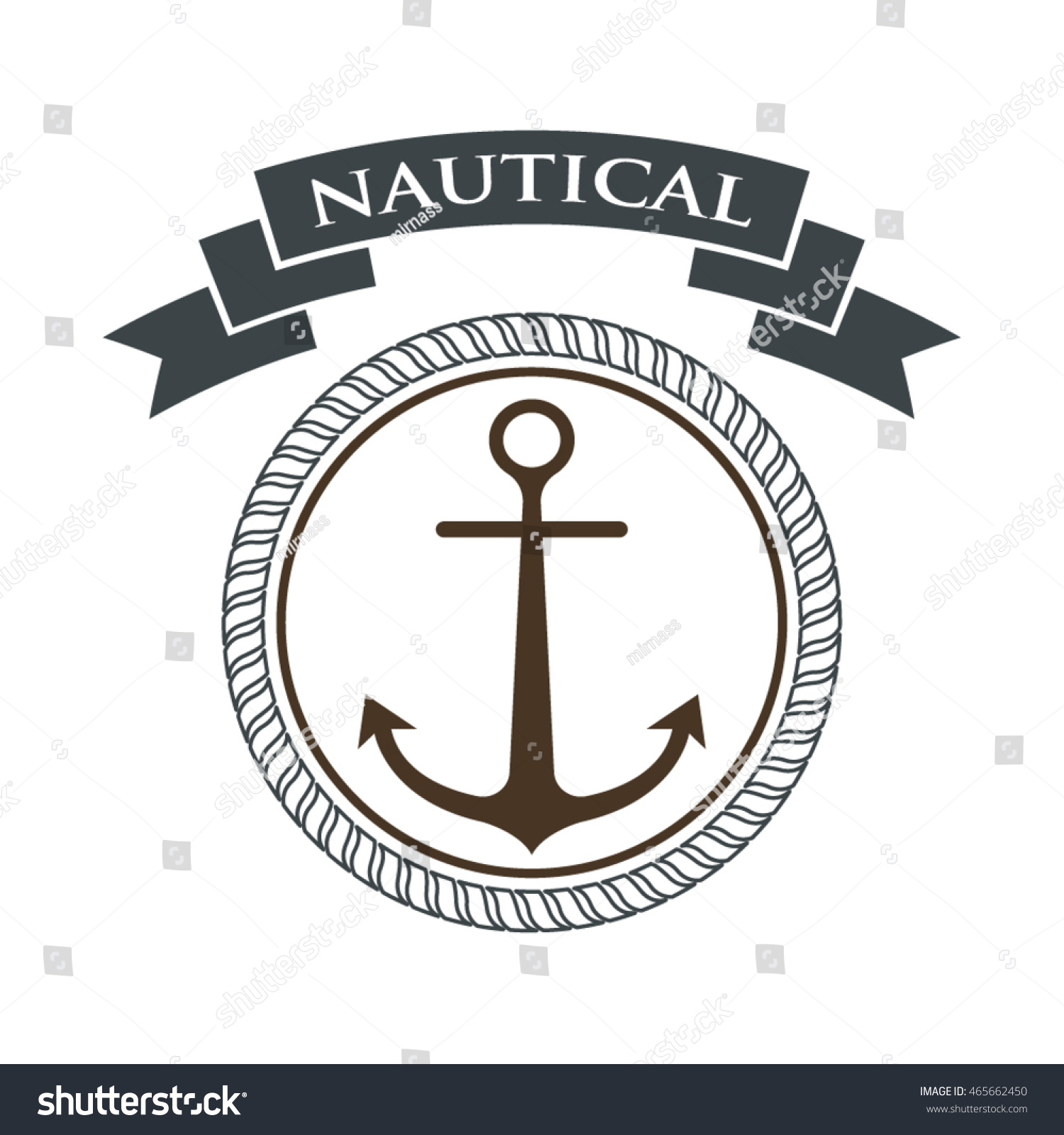 Nautical Logo Design Template Stock Vector (Royalty Free) 465662450 ...