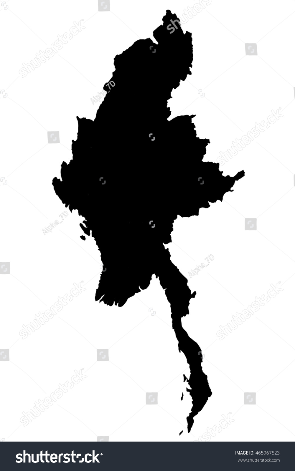 Myanmar Map Myanmar Officially Republic Union Stock Illustration   Stock Photo Myanmar Map Myanmar Officially The Republic Of The Union Of Myanmar And Also Known As Burma Is A 465967523 