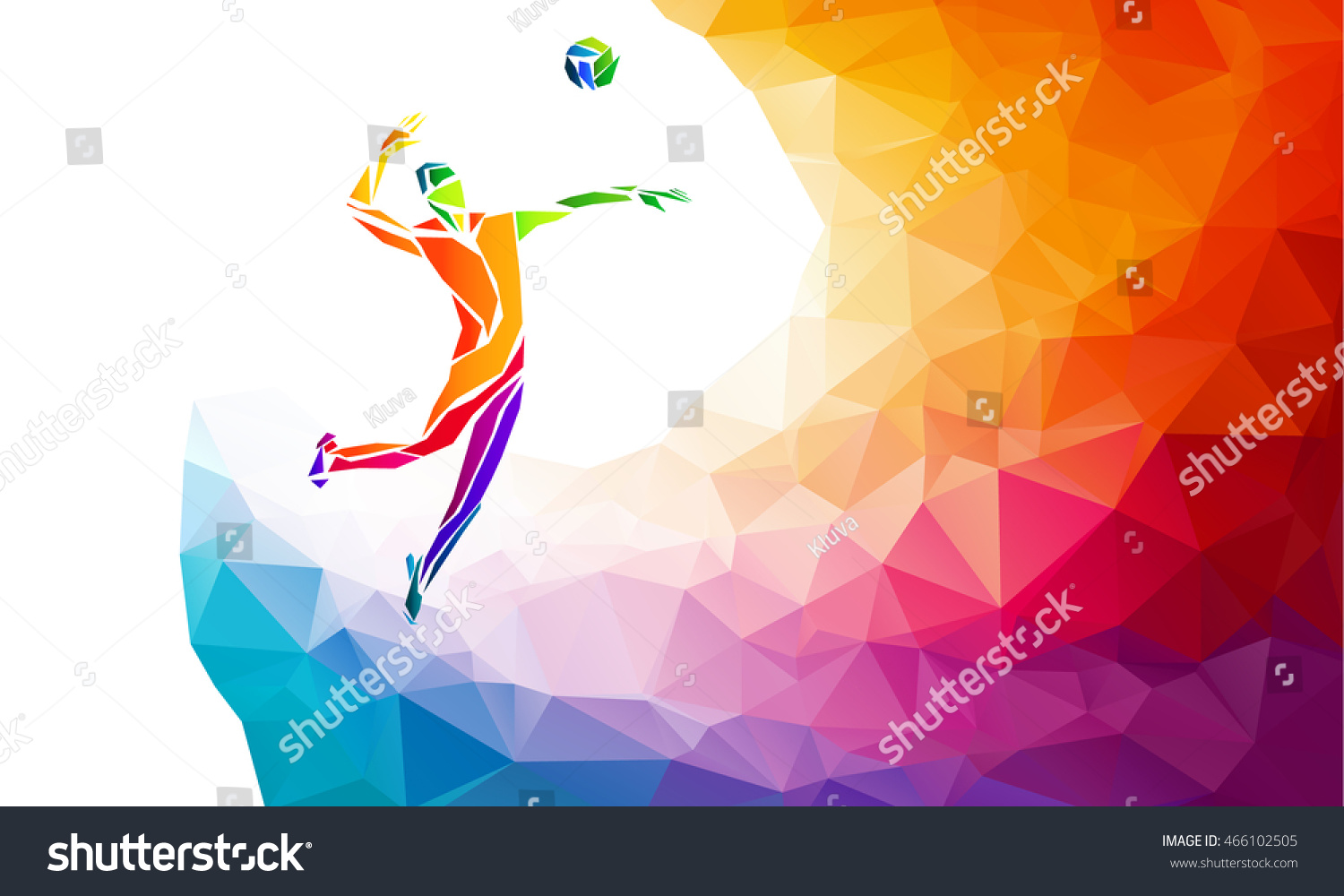 Абстрактный красочный волейбол