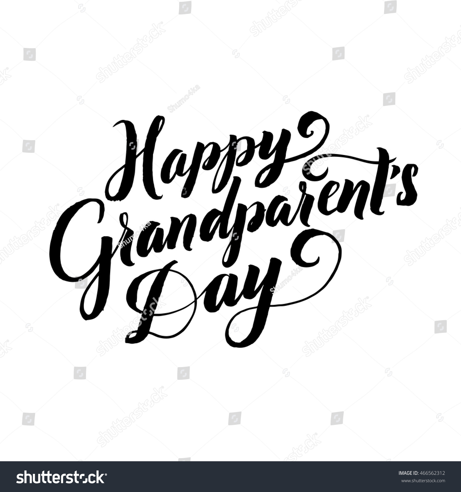 Best Grandpa Happy Grandparents Day Calligraphy Stock Vector (Royalty ...