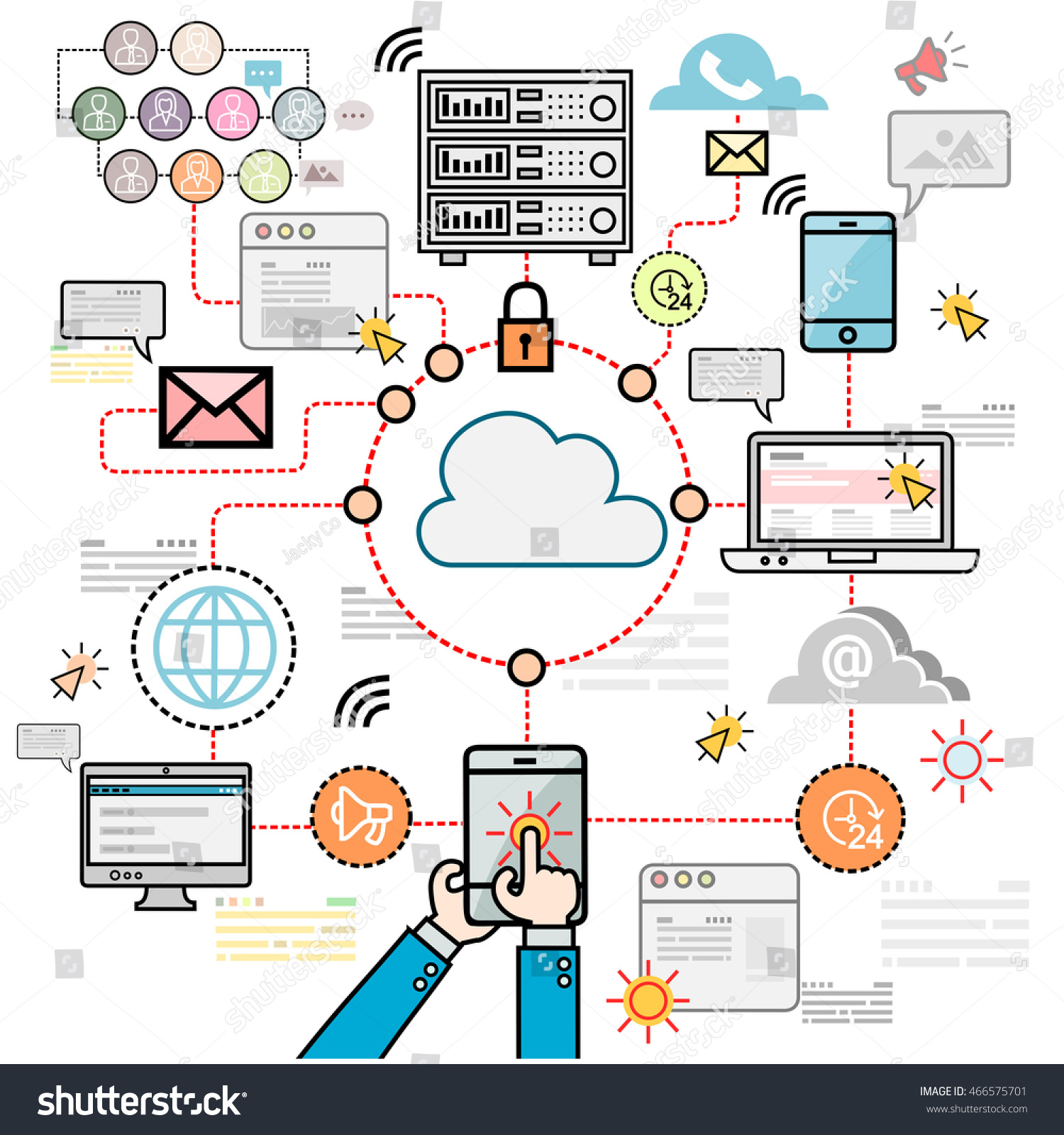 Design Concepts Data Architecture Big Technology Stock Vector (Royalty ...