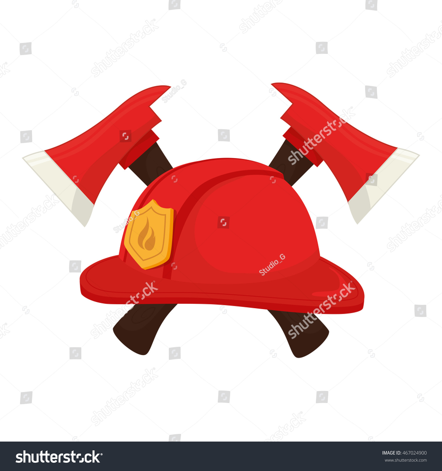 Hat Fireman Fire Department Cap Equipment Stock Vector (royalty Free 