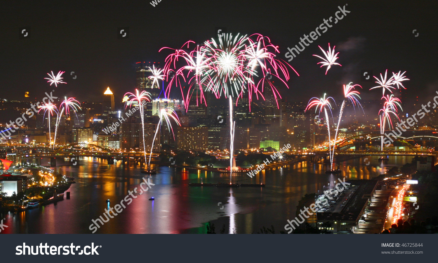 Pittsburgh Fireworks Stock Photo 46725844 Shutterstock