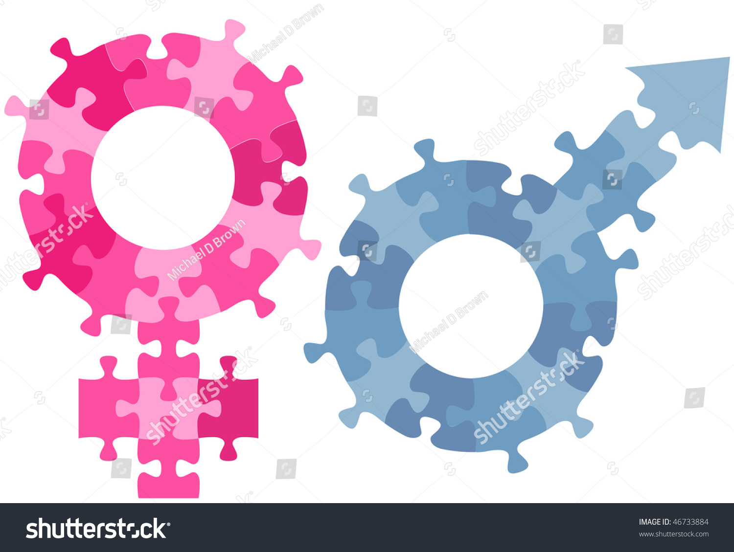 Couple Male Female Gender Sex Symbols Stock Vector Royalty Free 46733884 Shutterstock 