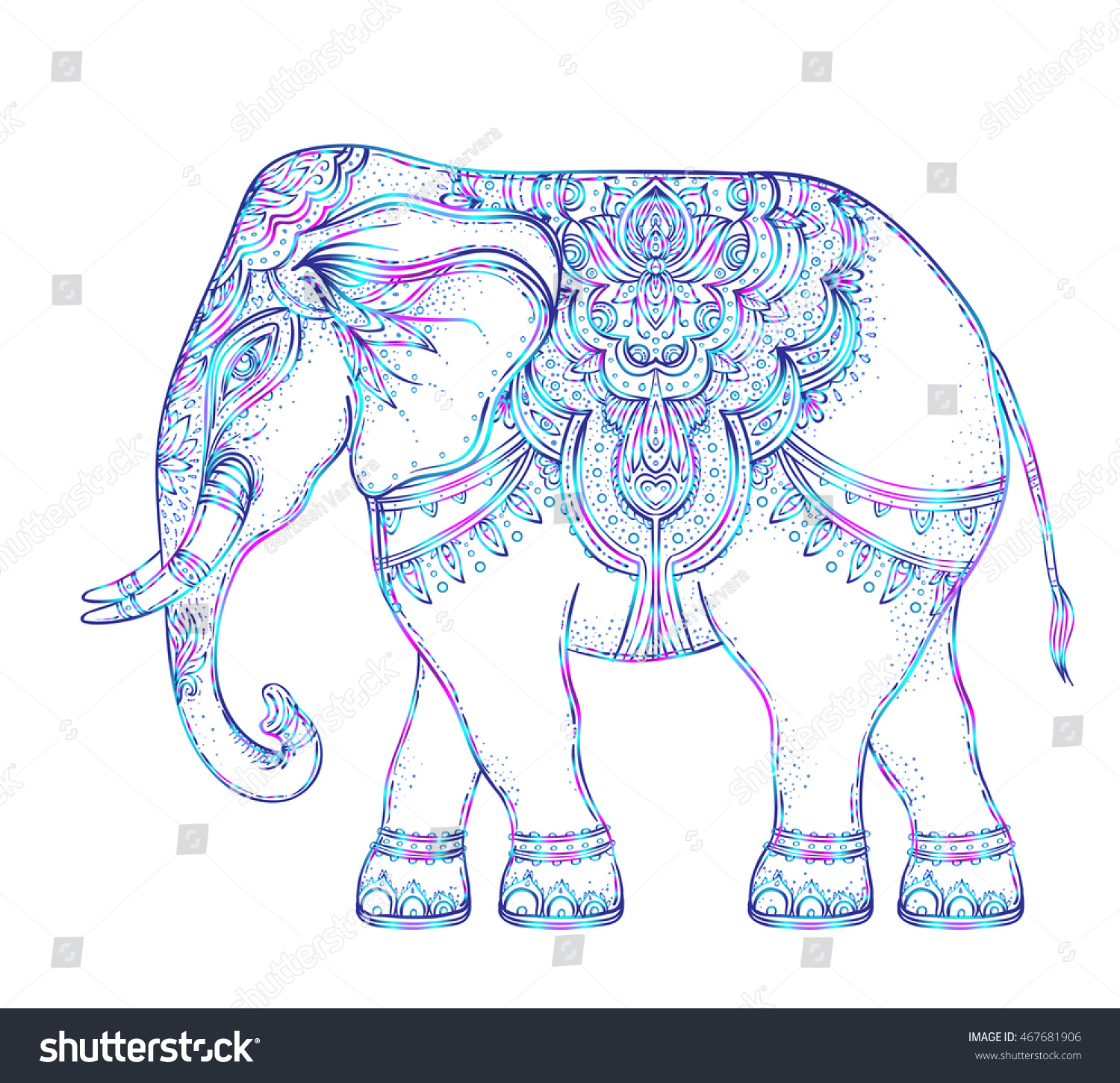 Зооморфный орнамент слон древняя Индия