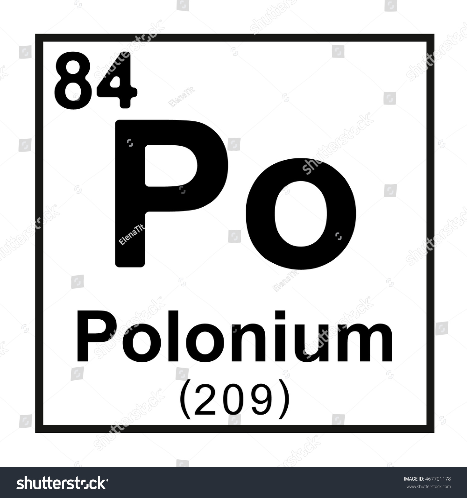 polonium element color