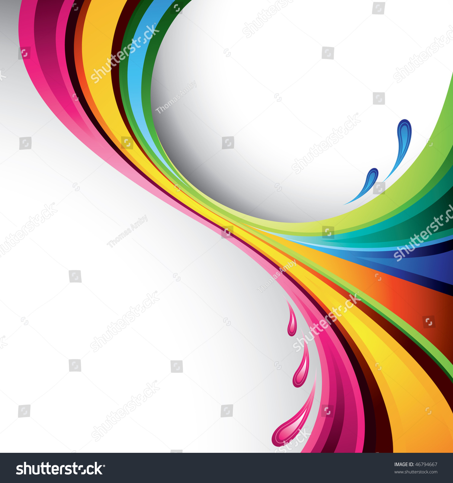 Splash Various Colors Vector Background Stock Vector (Royalty Free ...