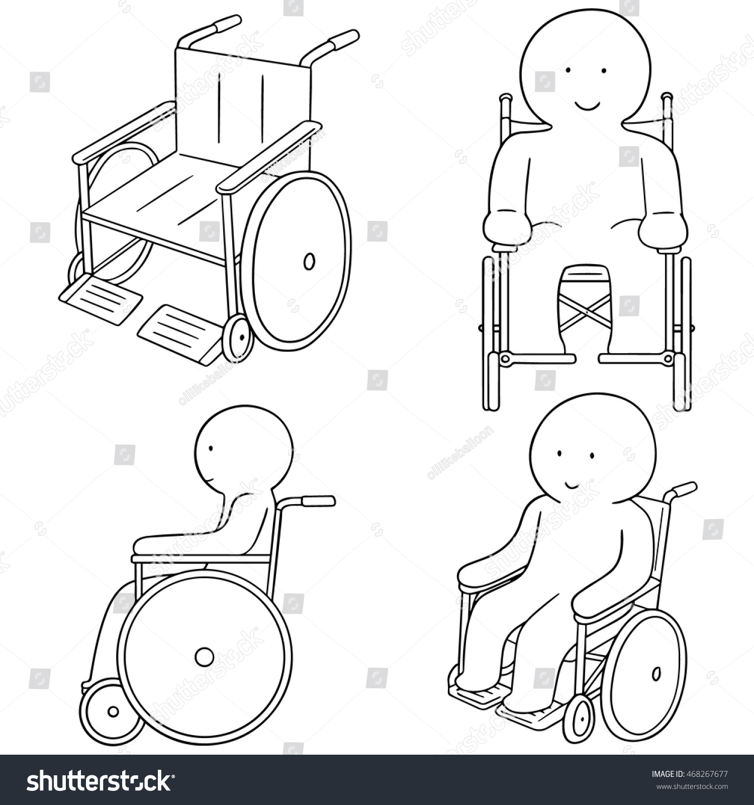 Инвалидная коляска схематично