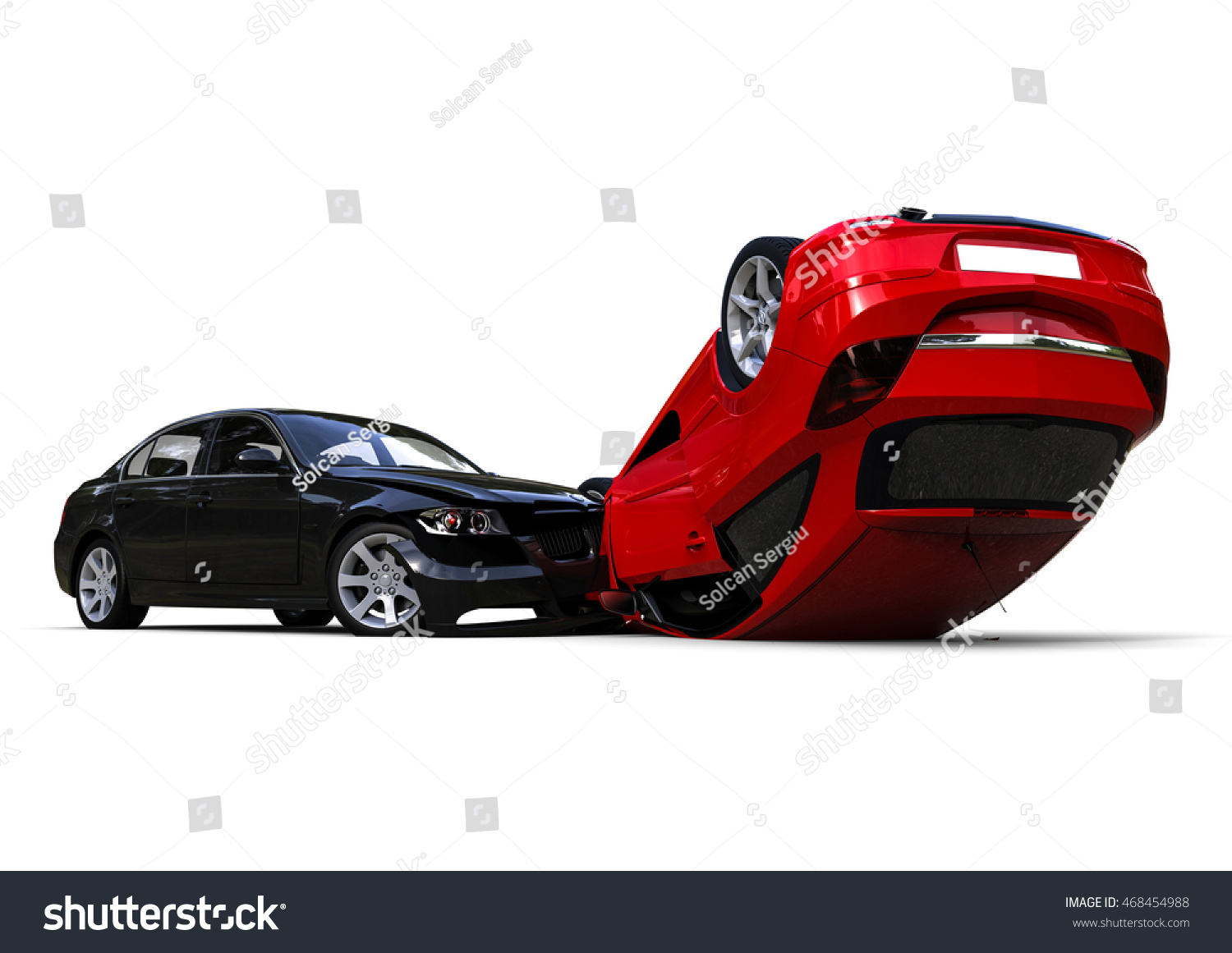 3d Render Image Representing Car Accident Stock Illustration 468454988 ...