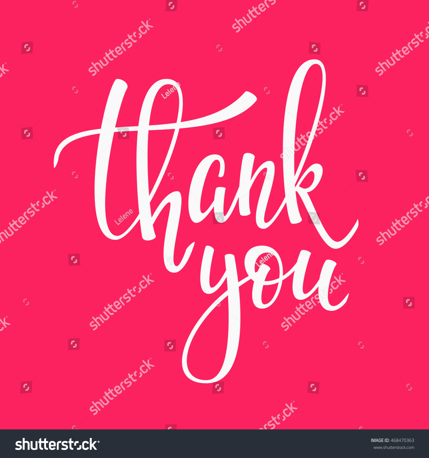 Thank You Friendship Family Positive Quote Stock Vector (Royalty Free ...