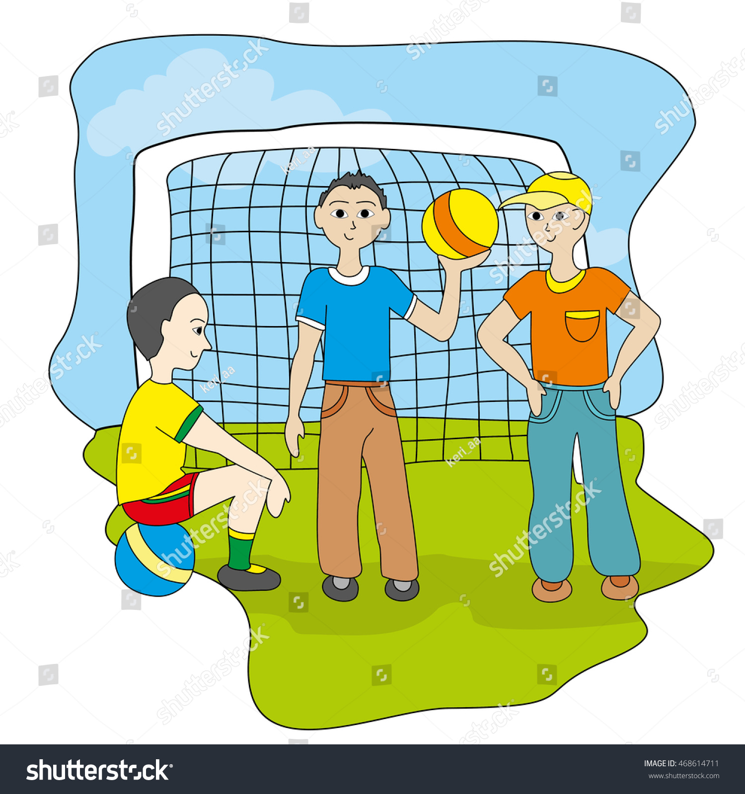 Stock Vector Boy Soccer Player Vector Illustration 468614711 