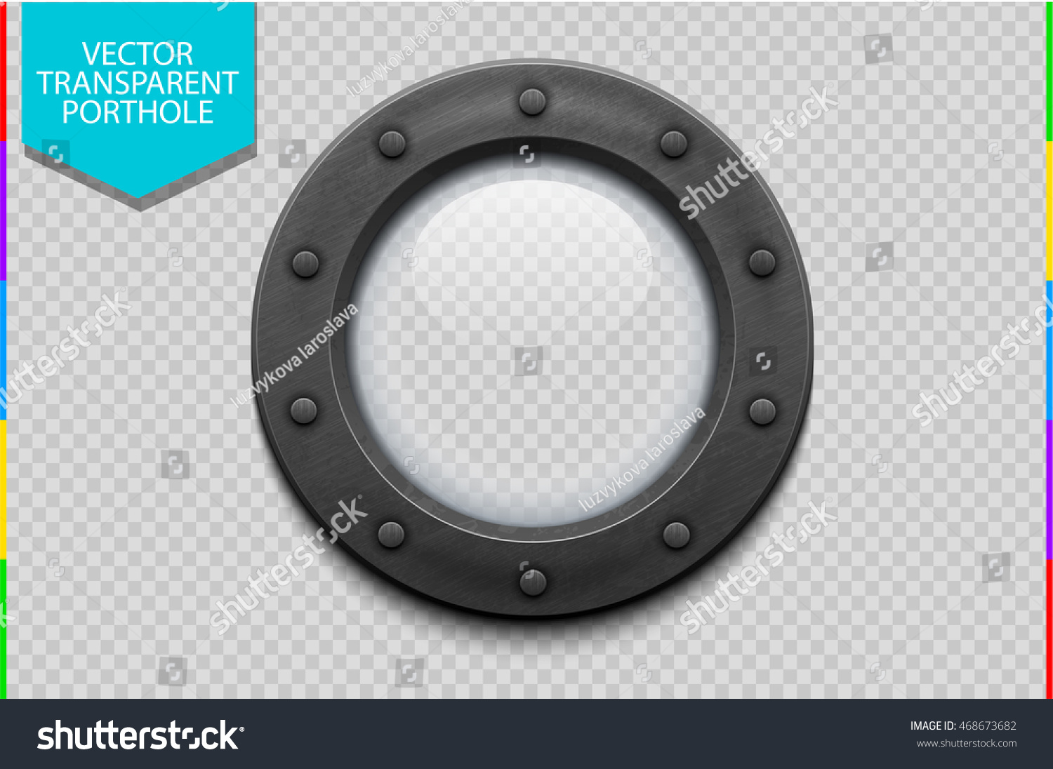 Illustration Metal Ship Porthole Glass Isolated Stock Vector (Royalty ...