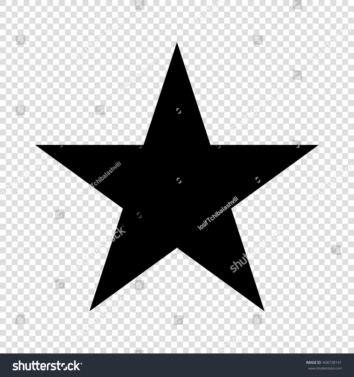 Star Icon Vector Icon Black On Stock Vector (Royalty Free) 468728141 ...