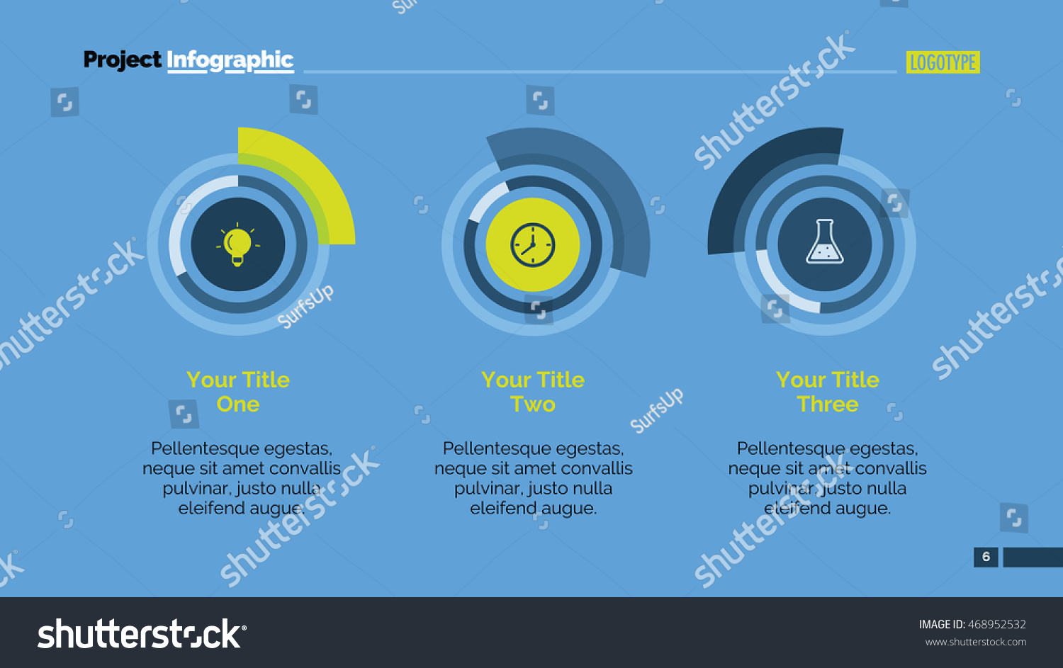 Three Circular Charts Comparison Stock Vector (Royalty Free) 468952532