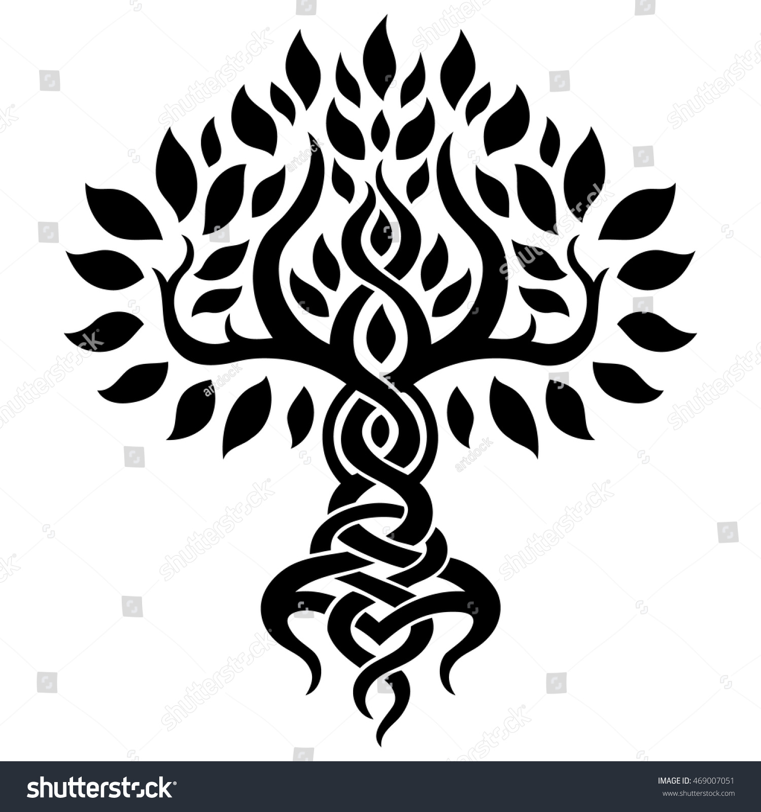 Vector Ornament Decorative Celtic Tree Life Stock Vector Royalty Free 469007051 Shutterstock 3691