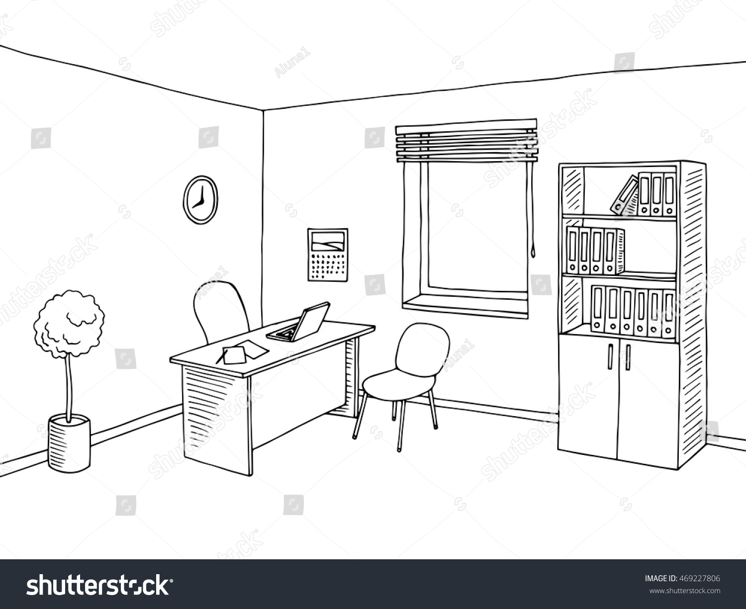 Офис кабинет рисунок
