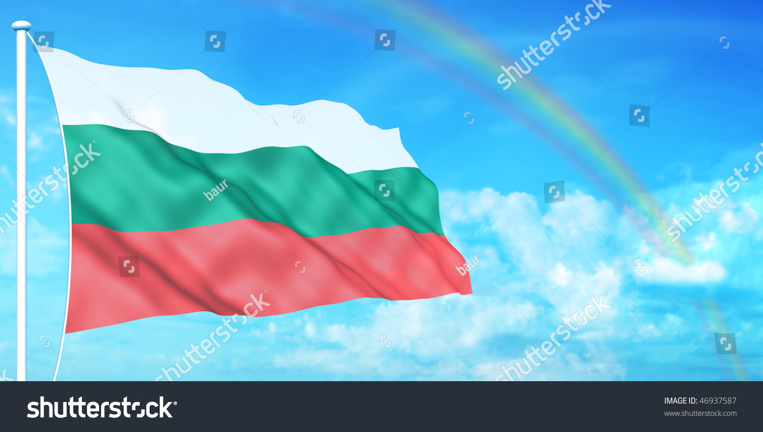 Голубое небо флаг России