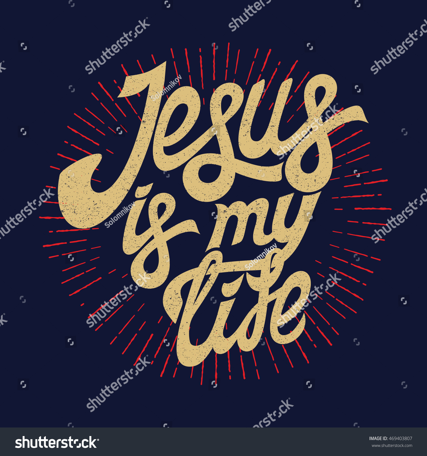 Bible Lettering Christian Art Jesus My Stock Vector (Royalty Free ...