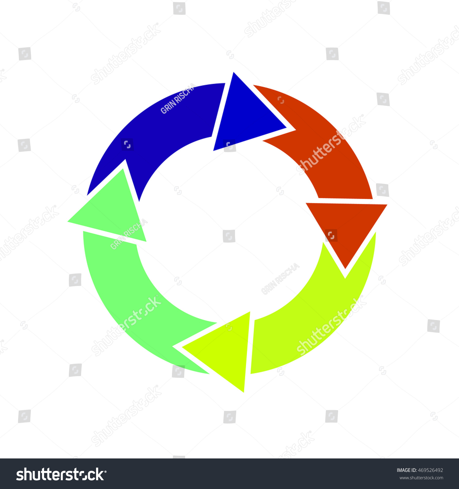 Vector Colorful Life Cycle Diagram Schema Stock Vector (royalty Free 