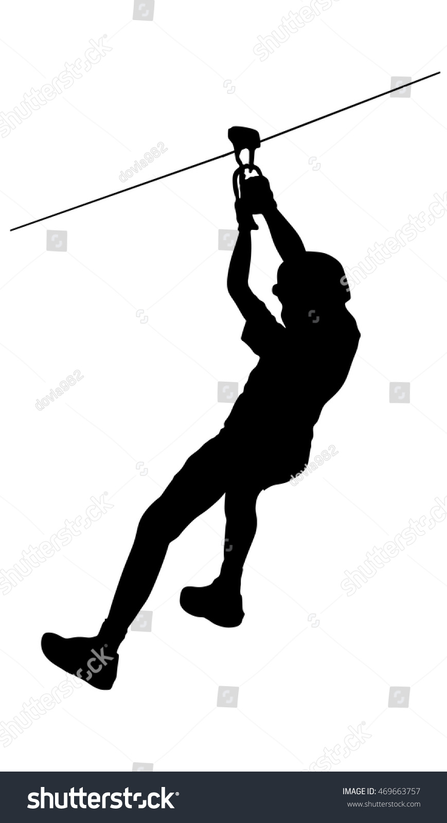 Extreme Sportsman Took Down Rope Man Stock Vector (Royalty Free ...