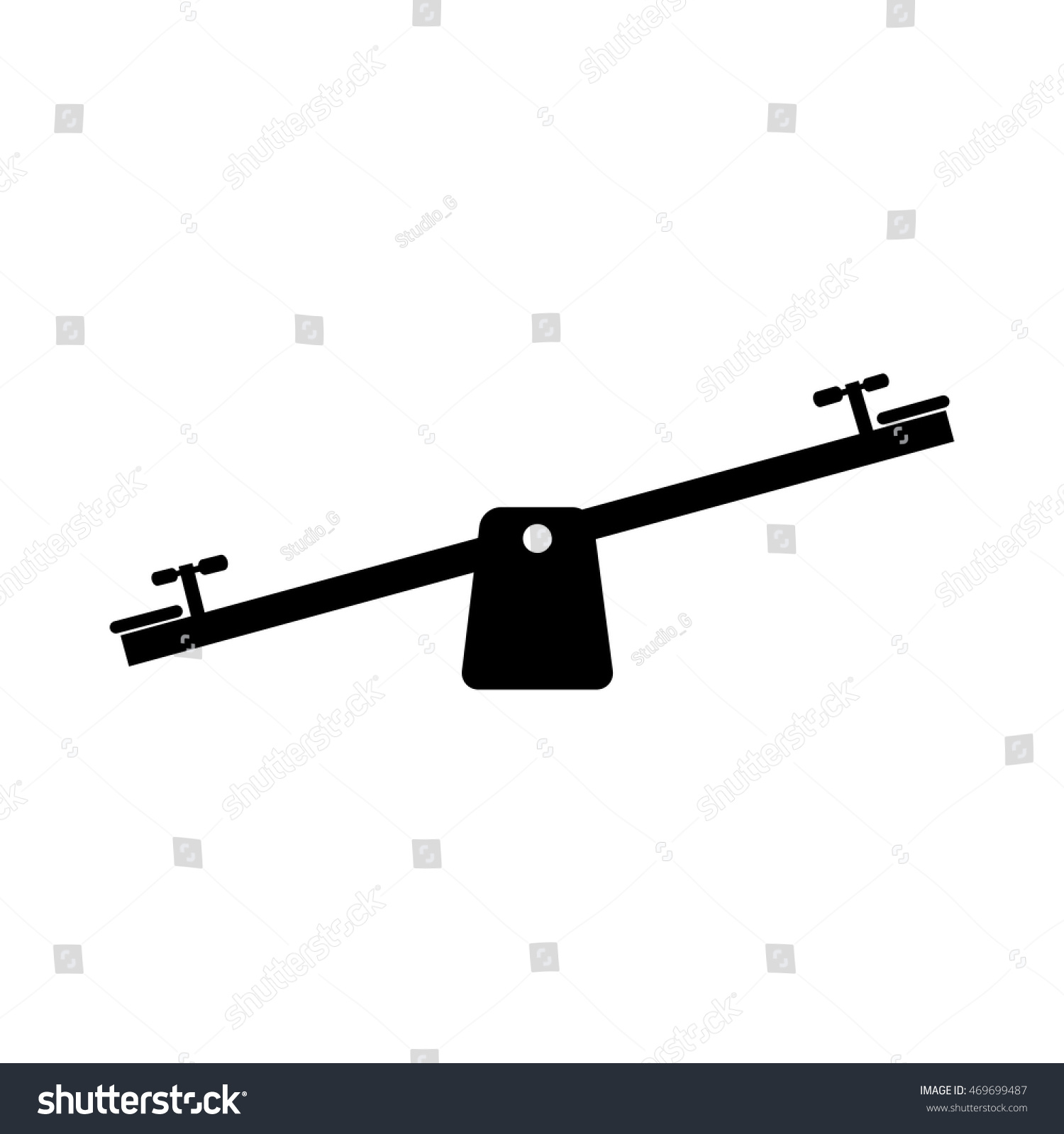 Seesaw Playground Fun Park Wood Handle Stock Vector (Royalty Free ...