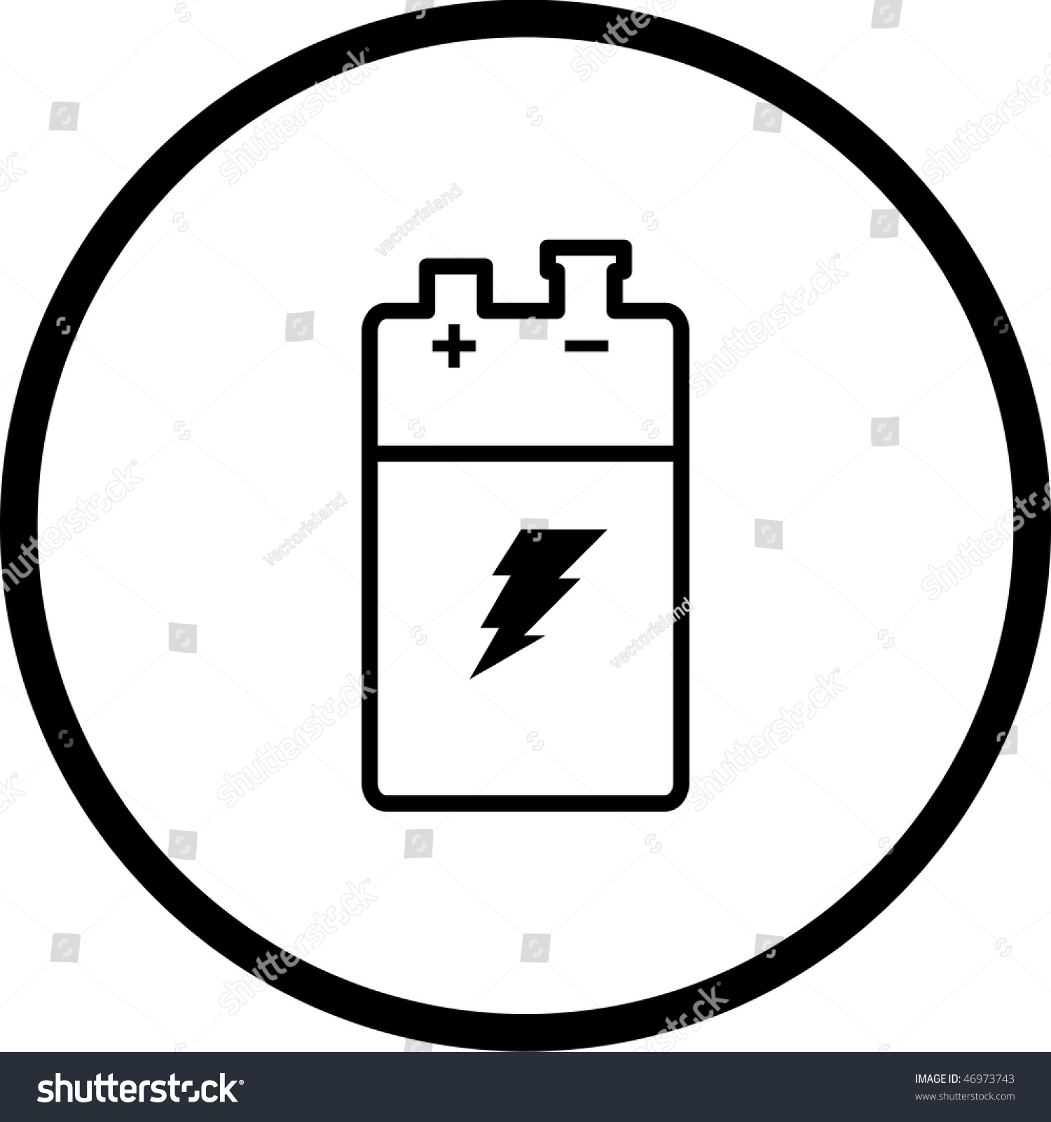 Батарейка значок в Электрике