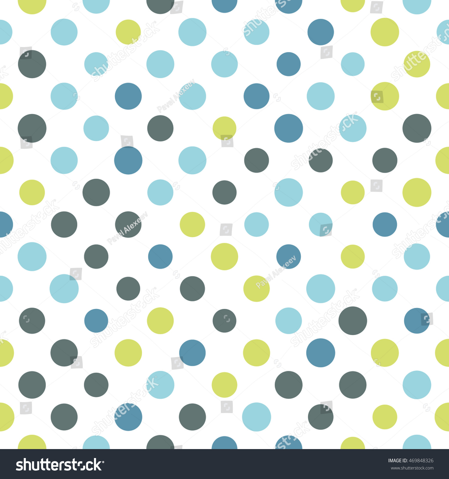 Seamless Polka Dot Pattern White Background Stock Vector (Royalty Free ...