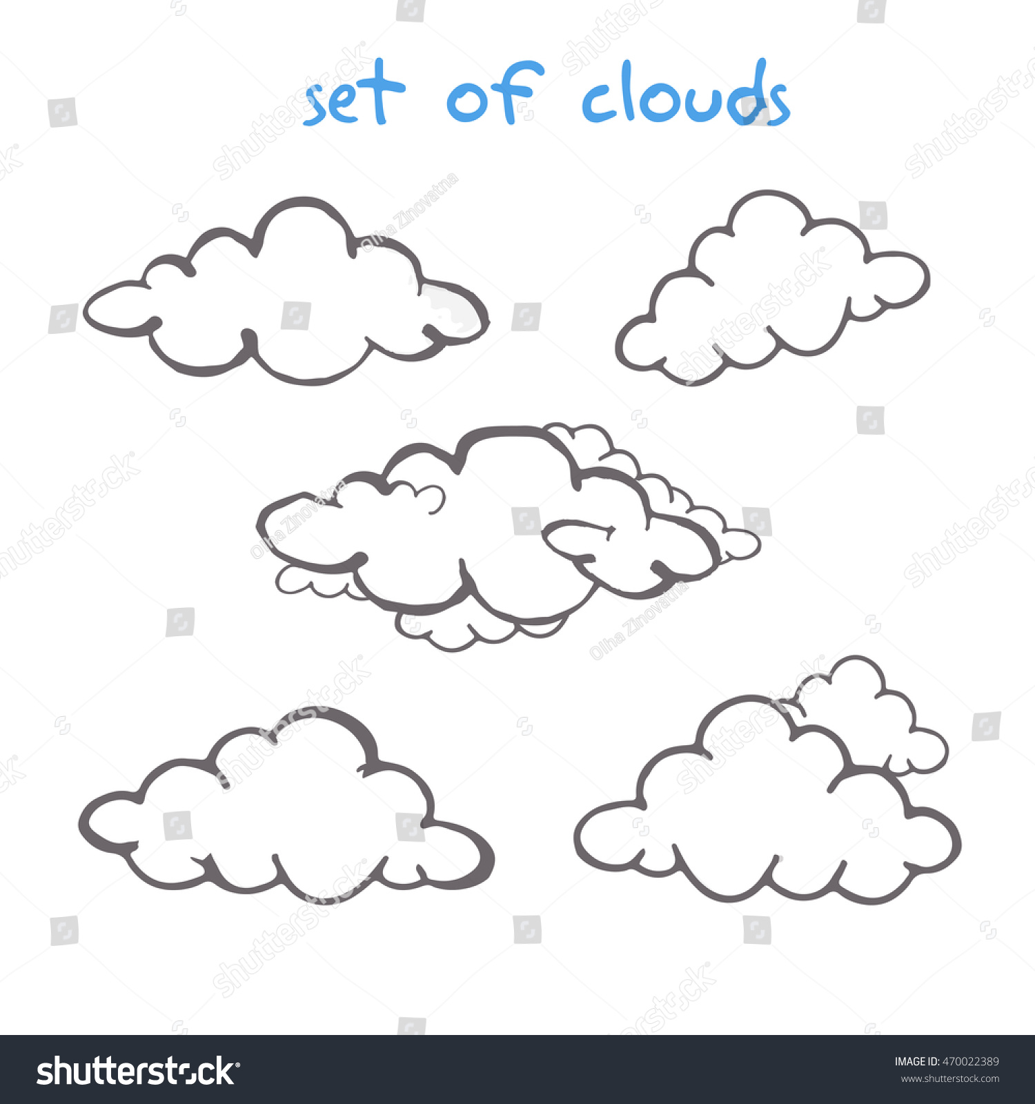 Рисуем красивое облако простое