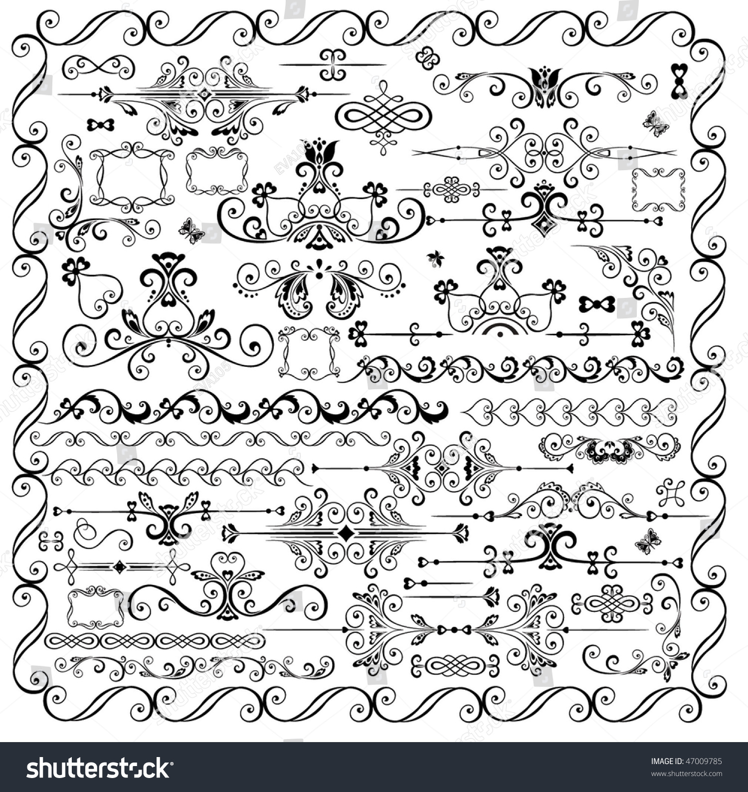 Design Elements Set Stock Vector (Royalty Free) 47009785 | Shutterstock