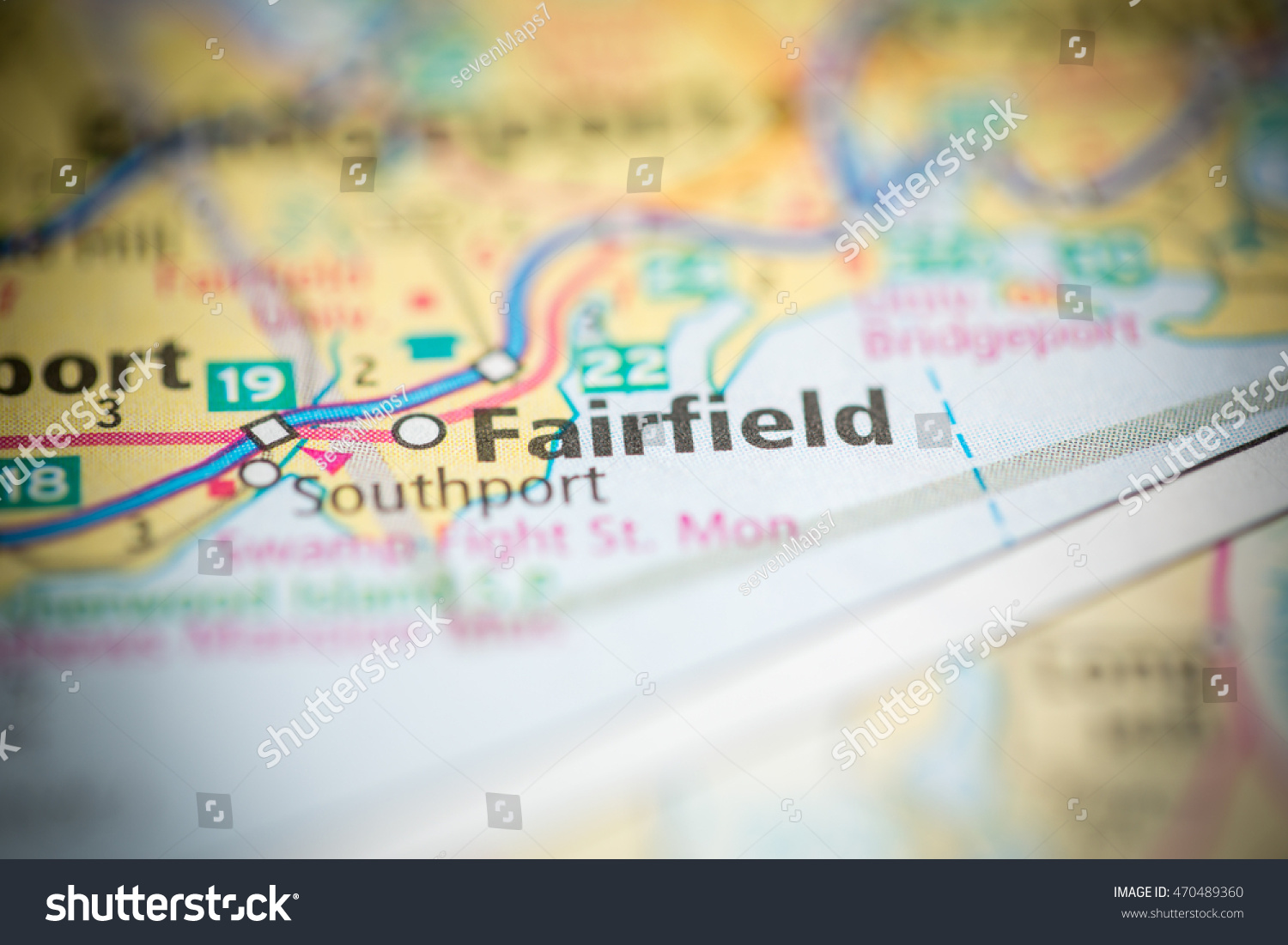 370 Fairfield Map Images Stock Photos Vectors Shutterstock   Stock Photo Fairfield Connecticut Usa 470489360 