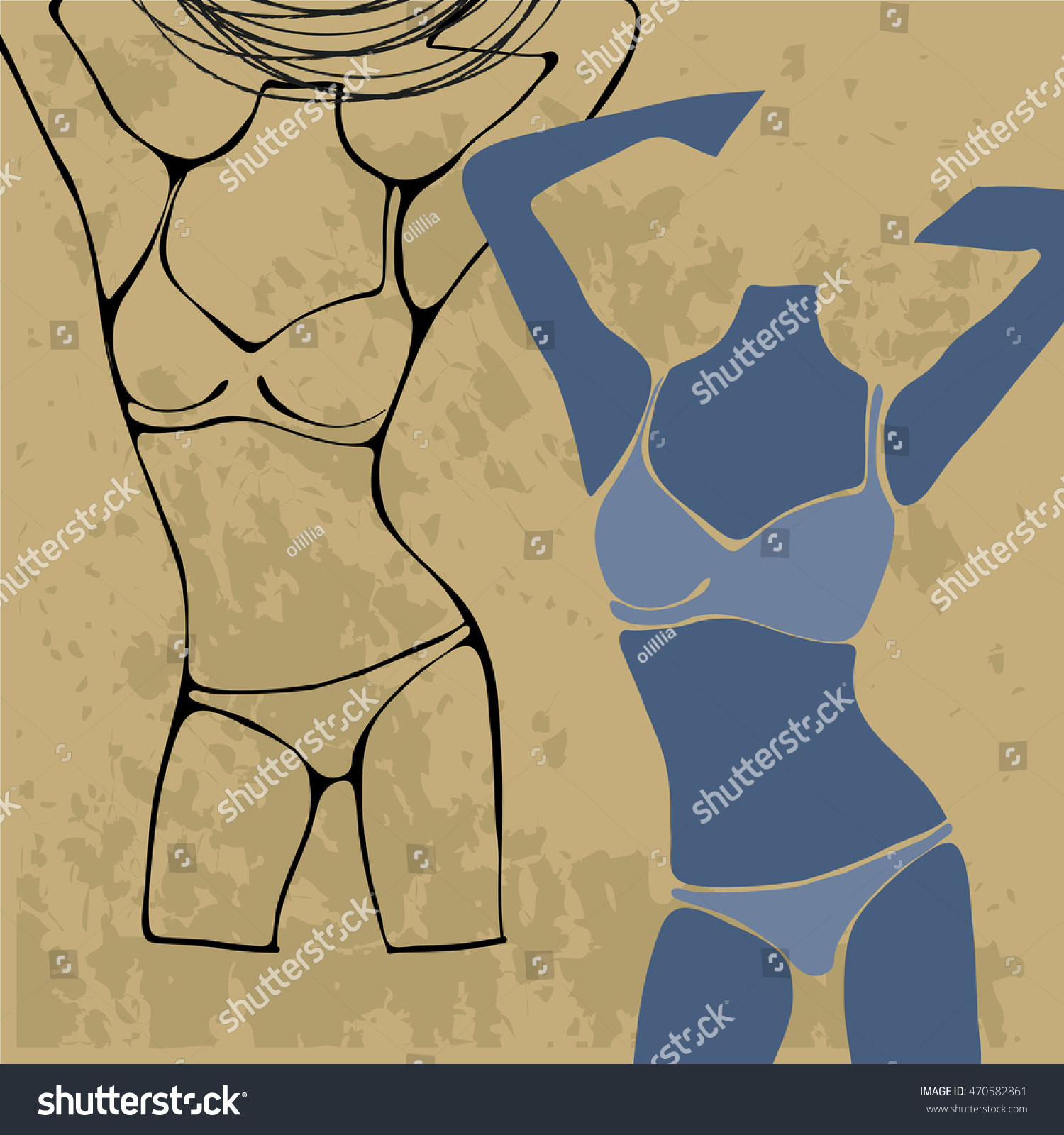 Art Background Grunge Background Nude Woman Stock Vector Royalty Free Shutterstock