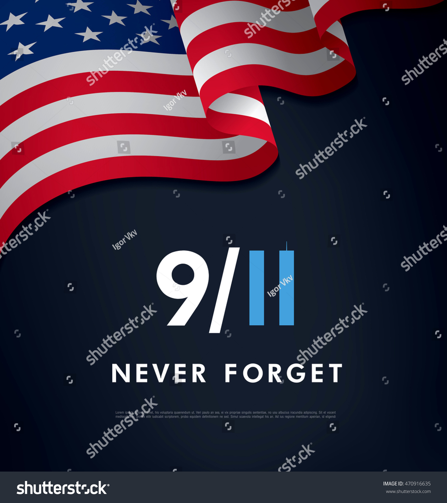 Patriot Day September 11 We Will Stock Vector (Royalty Free) 470916635 ...