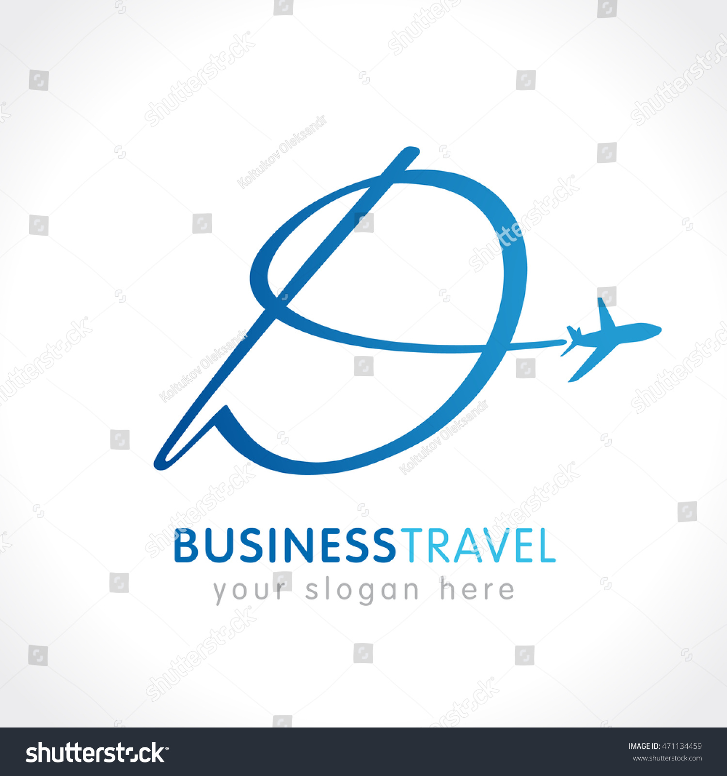 D Travel Company Logo Concept Airlines Stock Vector (Royalty Free ...