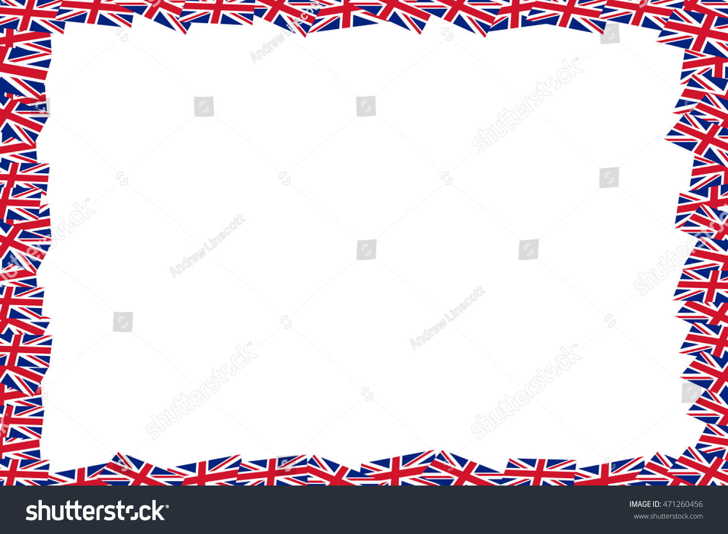 Border Design Union Jack Flag United: ภาพประกอบสต็อก 471260456 ...