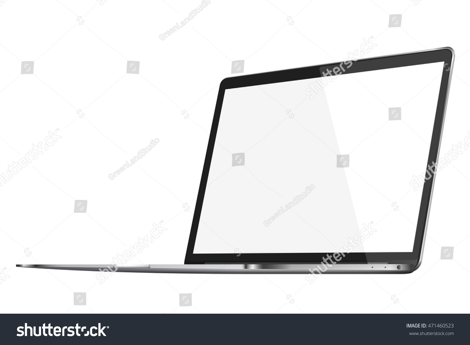Modern Glossy Laptop Black Screen Isolated Stock Vector Royalty Free 471460523 Shutterstock 7101