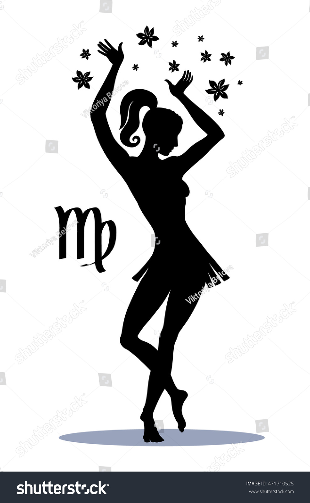 Sign Virgo Zodiac Horoscope Vector Illustration Stock Vector Royalty Free 471710525 Shutterstock 9413