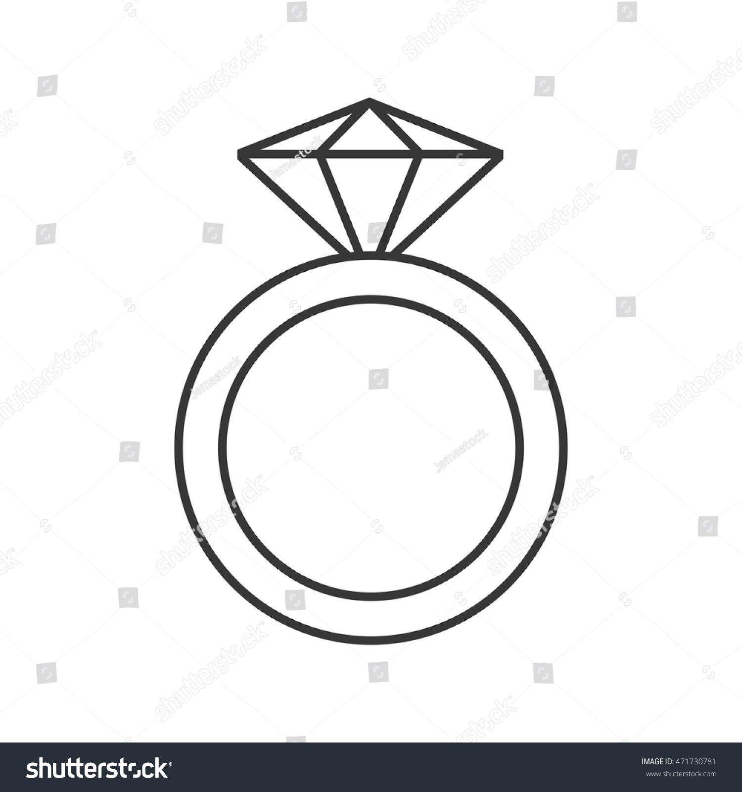 Кольцо с бриллиантом эскиз карандашом