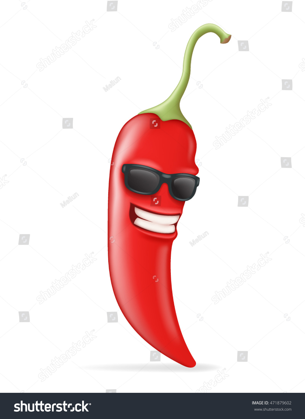 Cool Hot Chili Pepper Sunglasses Happy Stock Vector Royalty Free 471879602 Shutterstock