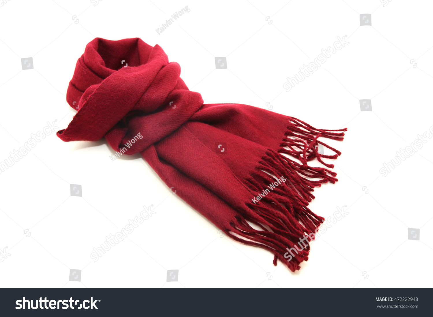 Red Scarf Isolated On White Background Stock Photo 472222948 | Shutterstock