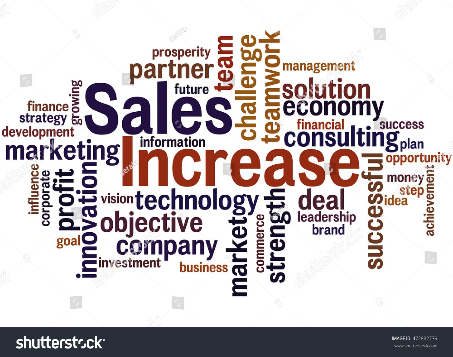 Increase Sales Word Cloud Concept On Stock Illustration 472832794