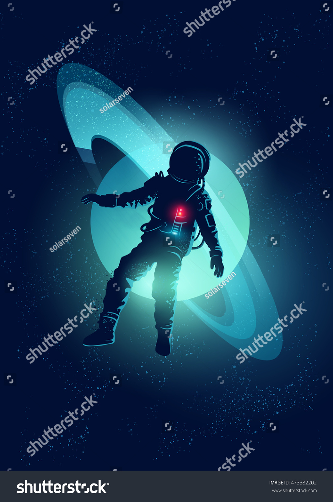 Astronaut Floating In Space Clip Art